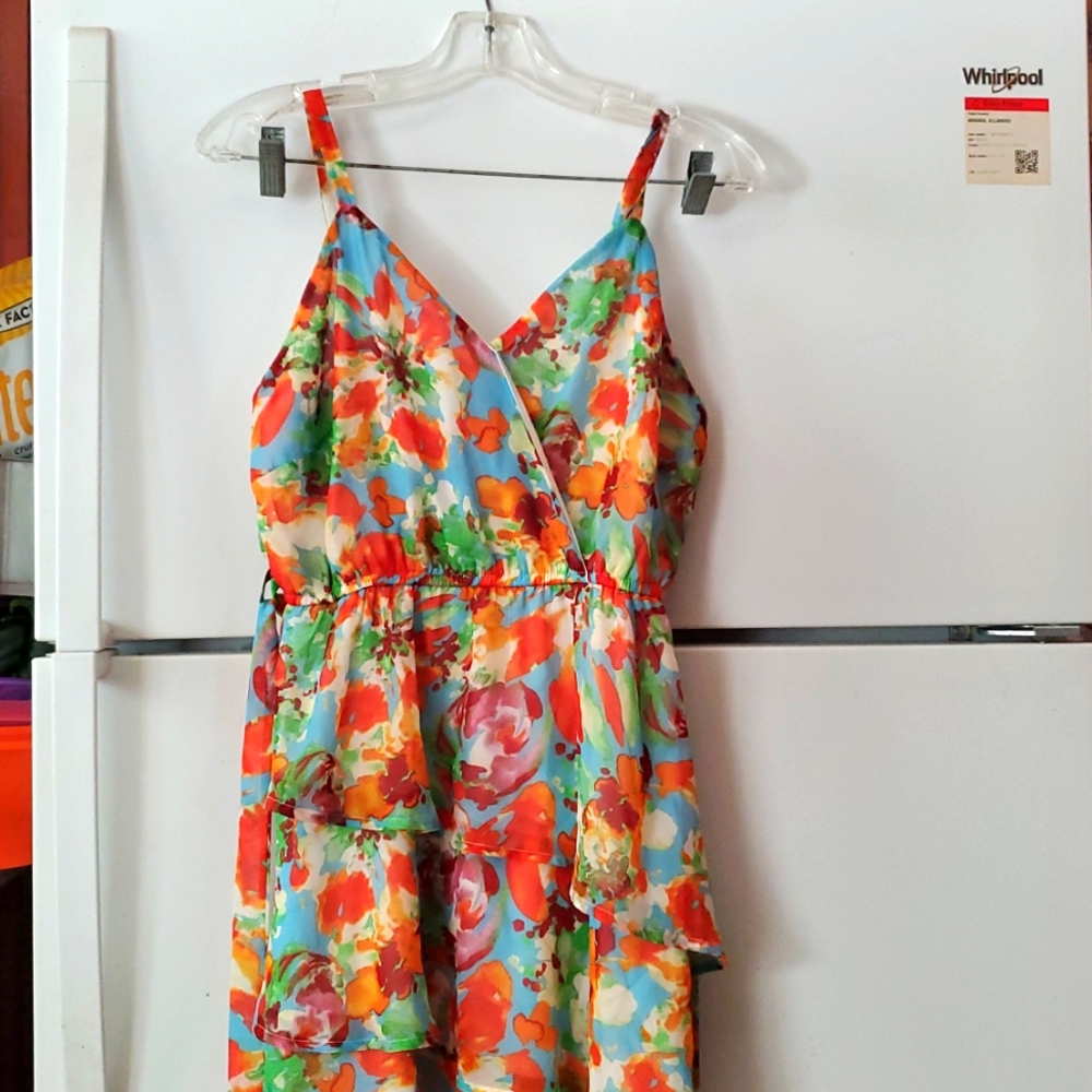 NAIF Multicolor Sleeveless Ruffles dress Size S